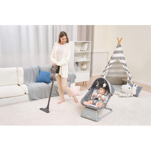 COOLBABY  3 in 1 Electric Swing Rocker for New Born Baby 0 to 2 Years Girl & Boy /Backrest Adjustment/Bluetooth Playback (Grey)