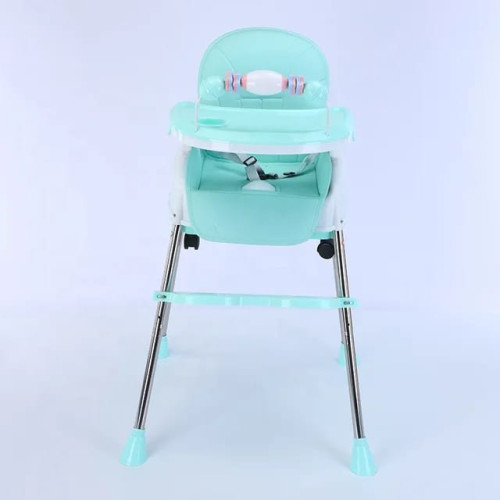 3 In 1 Cushion Feeding High Chair With Wheels,Booster Seats,Dual Dining Tray,3 Height Adjustments, Reclining Seat(Portable,Safe&Easy To Clean) For Baby,Kids,Toddler(Green Upto 35Kg Weight)