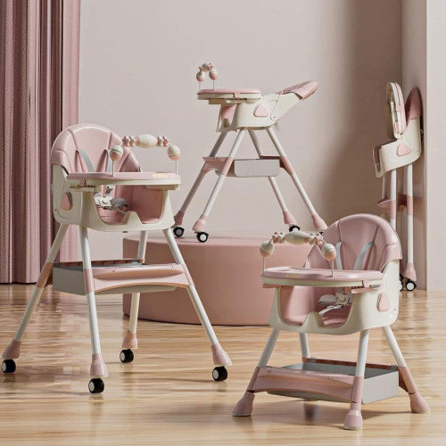 I BABY  3 in 1 Baby Feeding Chair for 0 to 6 Years High Feediing Table Chair for Kids Foldable Baby Chair with Tray Infant Chair for Feeding