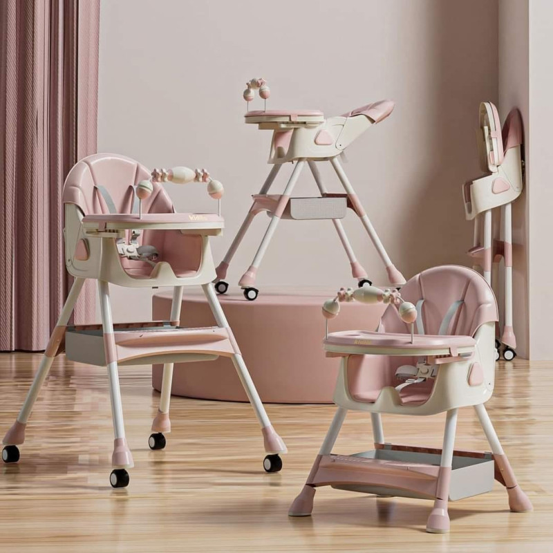 I BABY  3 in 1 Baby Feeding Chair for 0 to 6 Years High Feediing Table Chair for Kids Foldable Baby Chair with Tray Infant Chair for Feeding