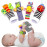 Wristband and Socks Rattle Toys, Sock Hanging Toy Infant Baby Cute Lovely Soft Baby Socks Toys Wrist Rattles Infant Toy(#1)