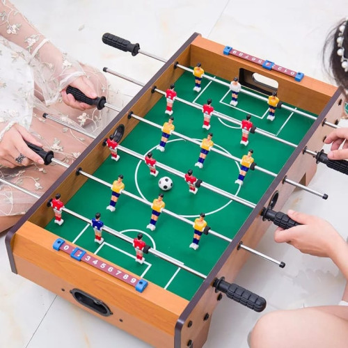 Foosball Table, Wooden Mini Tabletop Soccer Game, Table Top Football Game Table, Football Soccer Game Table for Game Rooms, Parties, Birthday Gift, 69CM.L x 37 CM .W x .24 CMH Centimetres