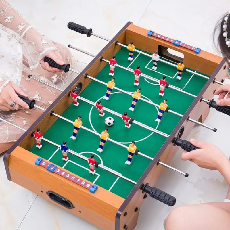 Foosball Table, Wooden Mini Tabletop Soccer Game, Table Top Football Game Table, Football Soccer Game Table for Game Rooms, Parties, Birthday Gift, 69CM.L x 37 CM .W x .24 CMH Centimetres