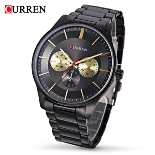 Men's Luxury Watch Curren M8282 Black Meta Band Dress Watch Water Resistant 1ATM