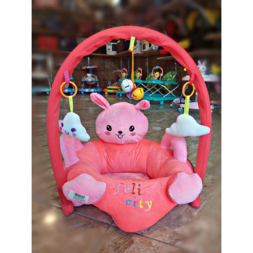 Baby Sofa Support Seat Cover Plush Learning To Sit Chair with Rod