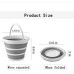 Portable Silicone Folding Bucket, Capacity:10L(GRAY) 2 PCS