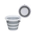 Portable Silicone Folding Bucket, Capacity:10L(GRAY) 2 PCS