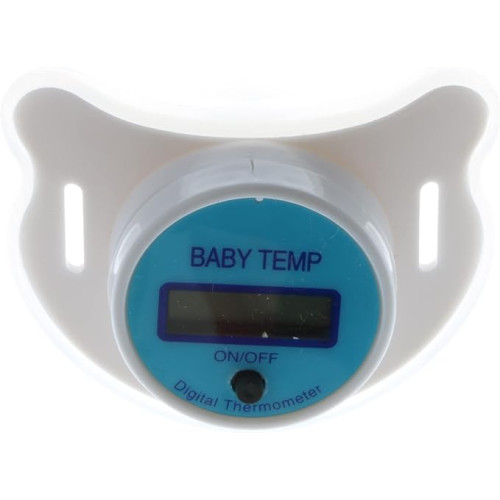 Baby pacifier with thermometer