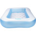 Rectangular Baby Pool With Soft Inflatable Floor 166*100*25 Cm