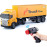 Semi Truck and Trailer with Lights, 22" Remote Control Kids Big Transport Carrier Vehicle, 2.4Ghz Tractor Trailer Trucks for Boys Girls Children