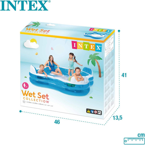 Intex Swim Center Family Lounge Pool 229*229*66 CM